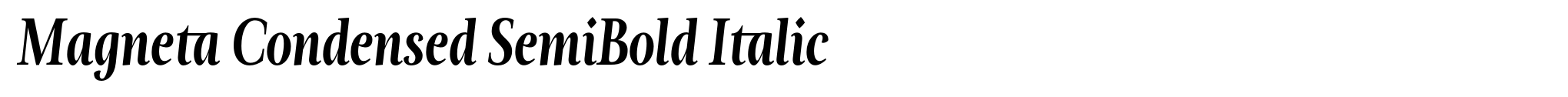 Magneta Condensed SemiBold Italic image